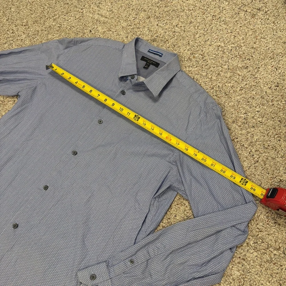 Banana Republic Blue Dress Shirt Mens Large L Slim Fit Button Up